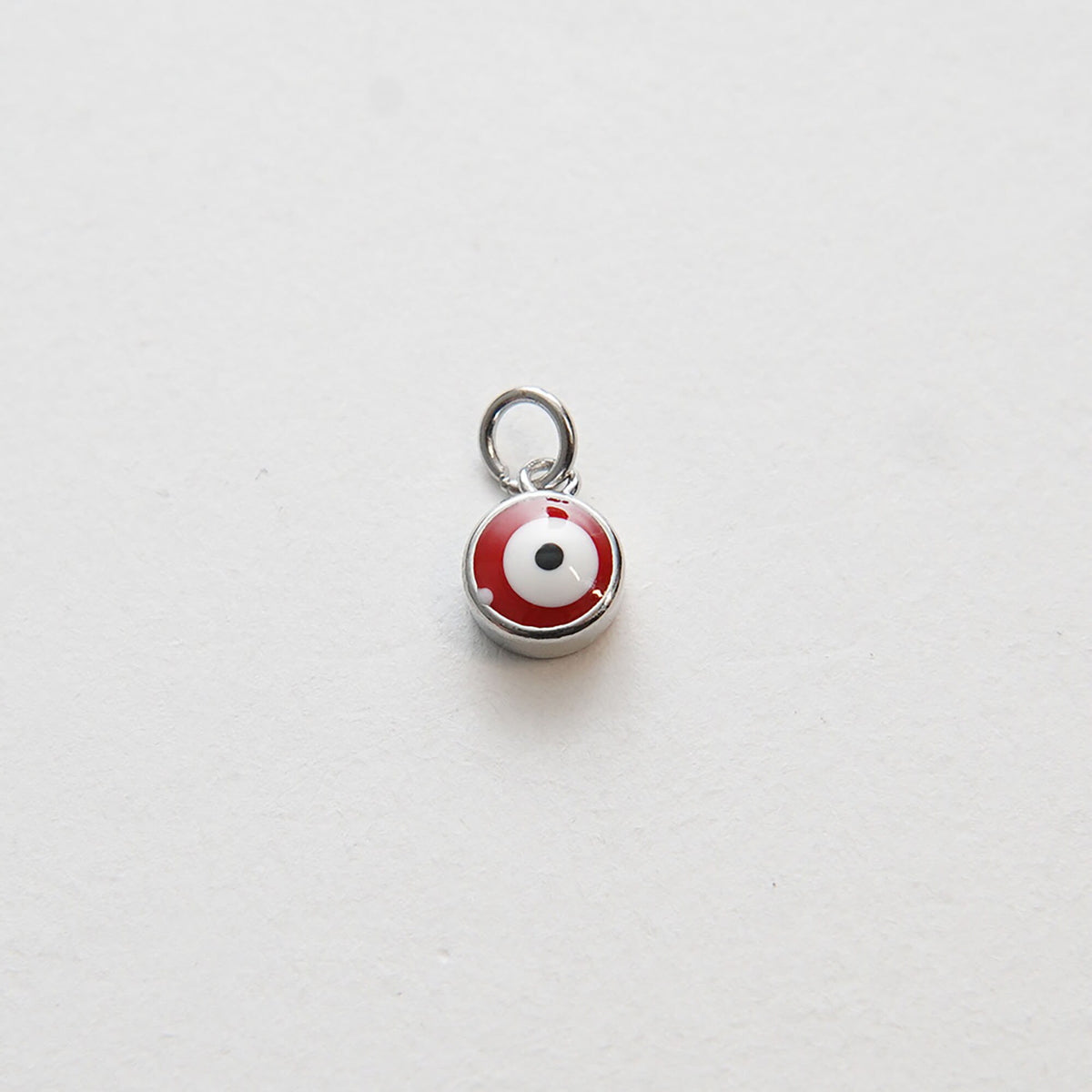 Silver Tiny Blue Evil Eye Charms,18K Gold Filled Evil Eye Pendant,Evil Eye Protect Charm Bracelet Necklace for DIY Jewelry Ma