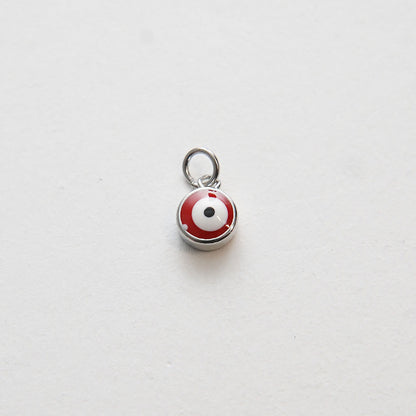 Silver Tiny Blue Evil Eye Charms,18K Gold Filled Evil Eye Pendant,Evil Eye Protect Charm Bracelet Necklace for DIY Jewelry Ma