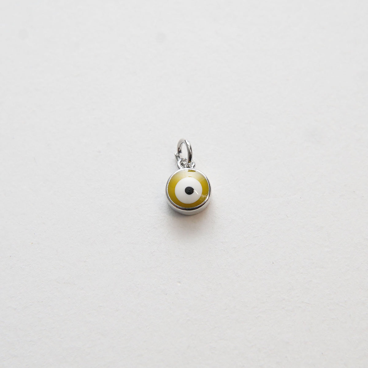 Silver Tiny Blue Evil Eye Charms,18K Gold Filled Evil Eye Pendant,Evil Eye Protect Charm Bracelet Necklace for DIY Jewelry Ma