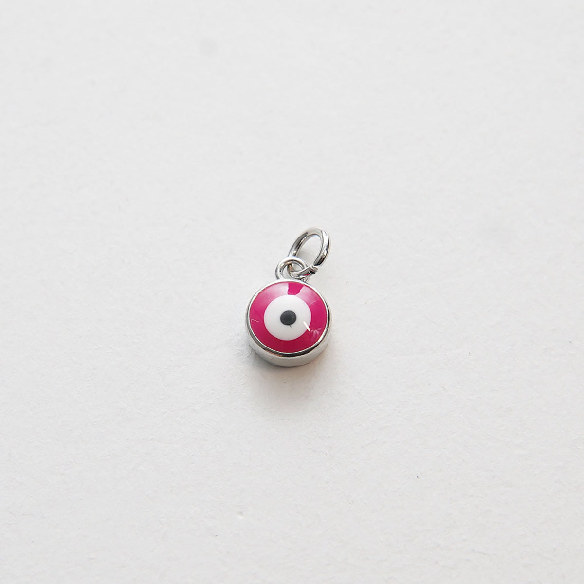 Silver Tiny Blue Evil Eye Charms,18K Gold Filled Evil Eye Pendant,Evil Eye Protect Charm Bracelet Necklace for DIY Jewelry Ma