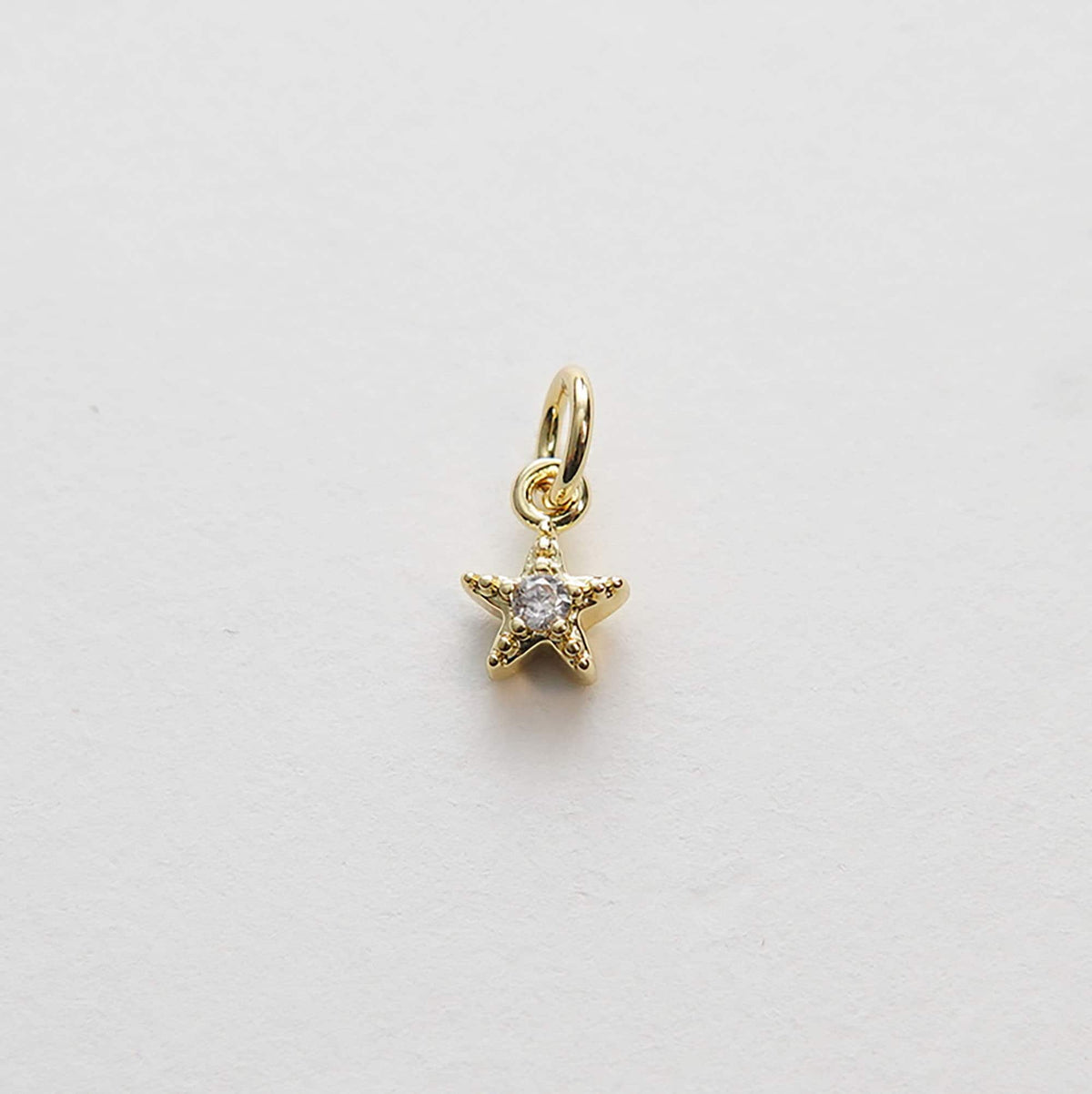 Gold Star Charms,18K Gold Filled CZ Micro Pave Star Pendant,Silver Star Charm Bracelet Necklace for DIY Jewelry Making Supply
