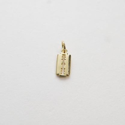Gold Blade Charms,18K Gold Filled Blade Pendant,Silver Blade Charm Bracelet Necklace for DIY Jewelry Making Supply