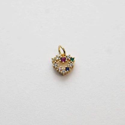 18K Gold Filled Heart Charm Pendant for Jewelry Making