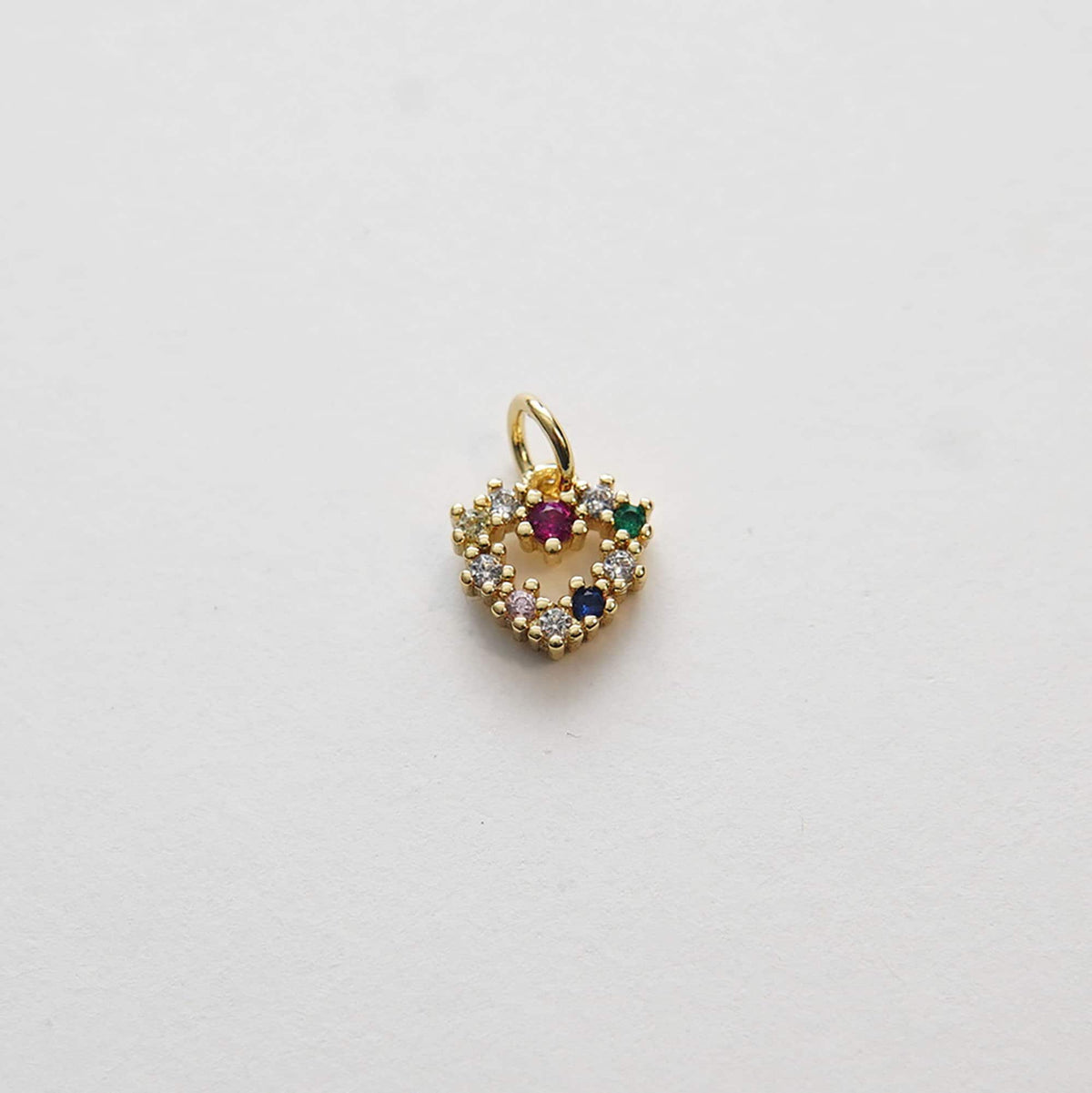 Gold Heart Charms,18K Gold Filled Heart Pendant,Heart Charm Bracelet Necklace for DIY Jewelry Making Supply