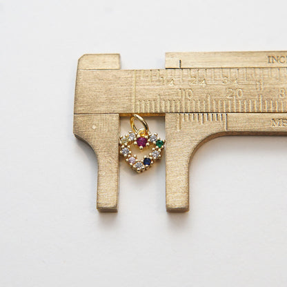 18K Gold Filled Heart Charm Pendant for Jewelry Making