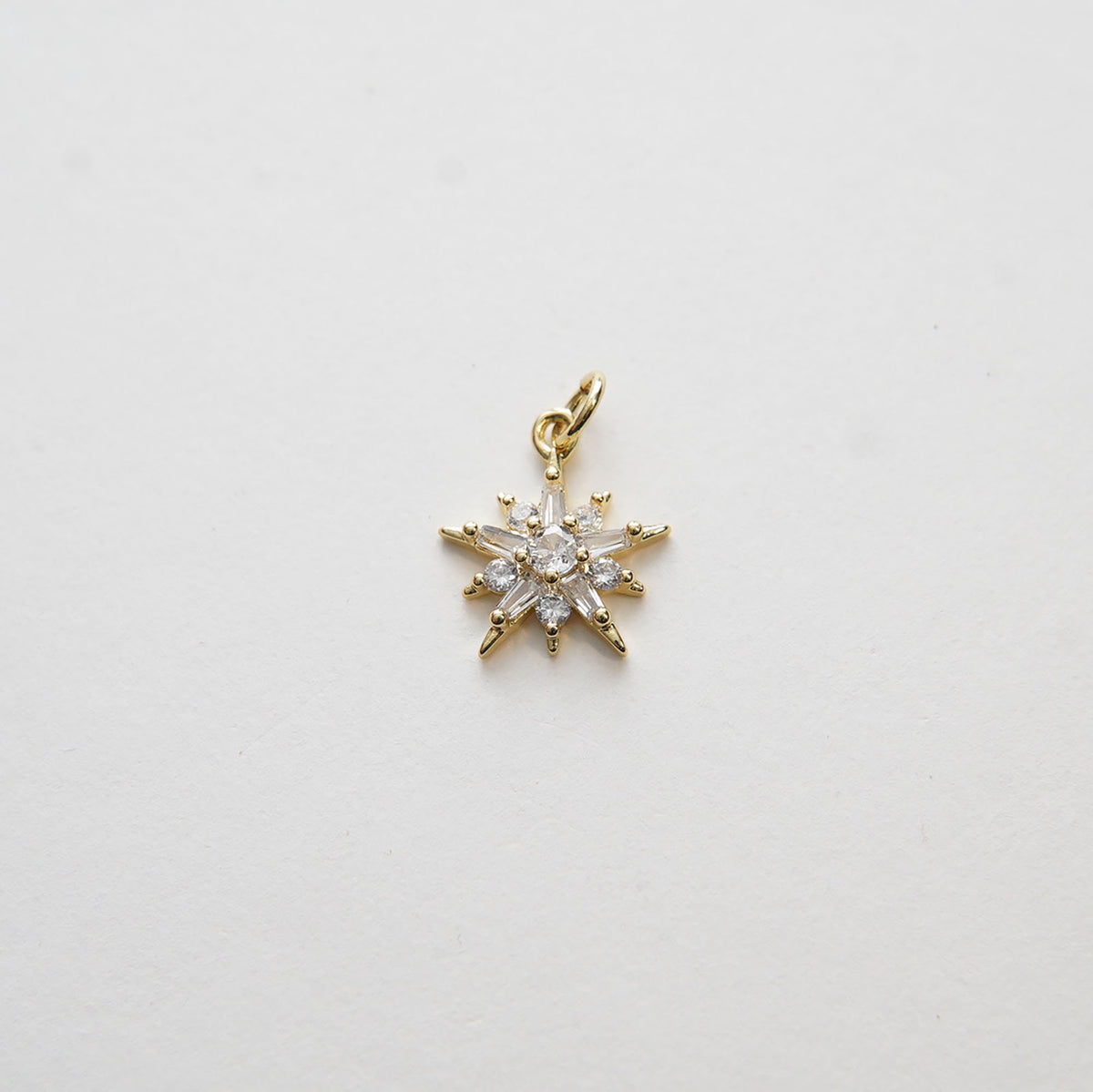 Gold Star Charms,18K Gold Filled CZ Micro Pave Star Pendant,Silver Star Charm Bracelet Necklace for DIY Jewelry Making Supply