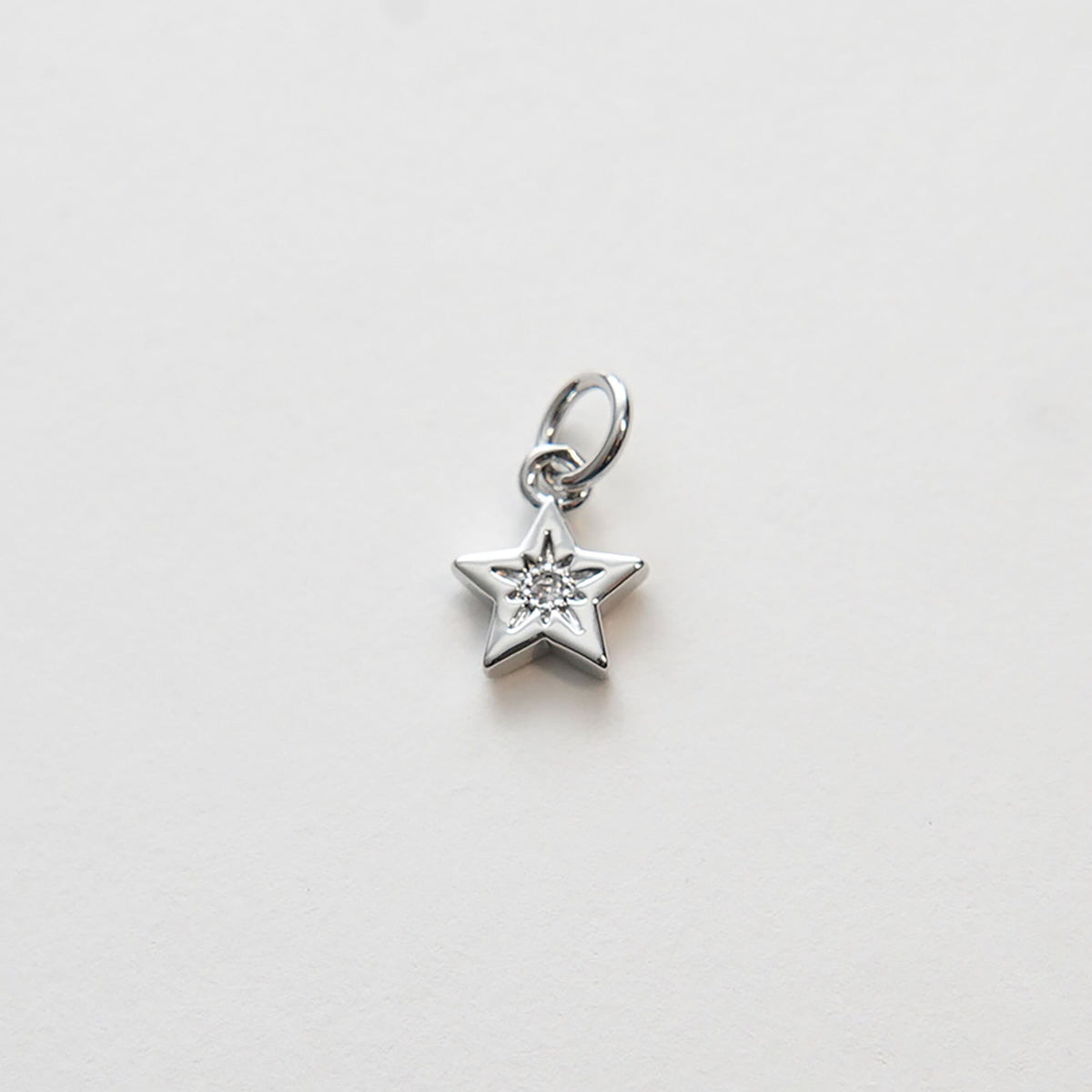 18K Gold Filled Cubic Zirconia Star Charm Pendant for Jewelry Making