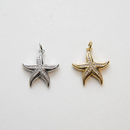 18K Gold Filled Star Charm Pendant for Jewelry Making