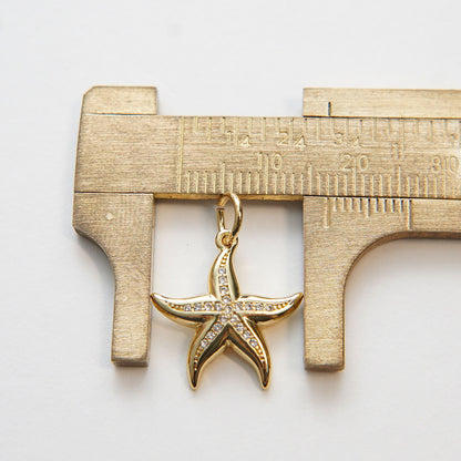 18K Gold Filled Star Charm Pendant for Jewelry Making