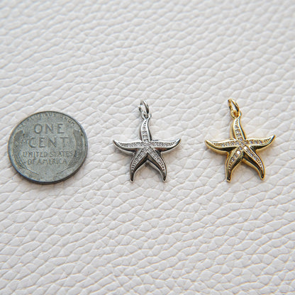 18K Gold Filled Star Charm Pendant for Jewelry Making