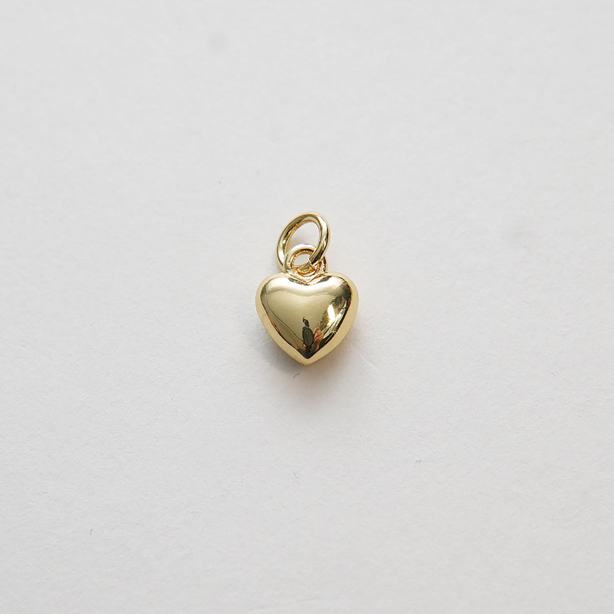 Gold Heart Charms,18K Gold Filled Heart Pendant,Tiny Heart Charm Bracelet Necklace for DIY Jewelry Making Supply