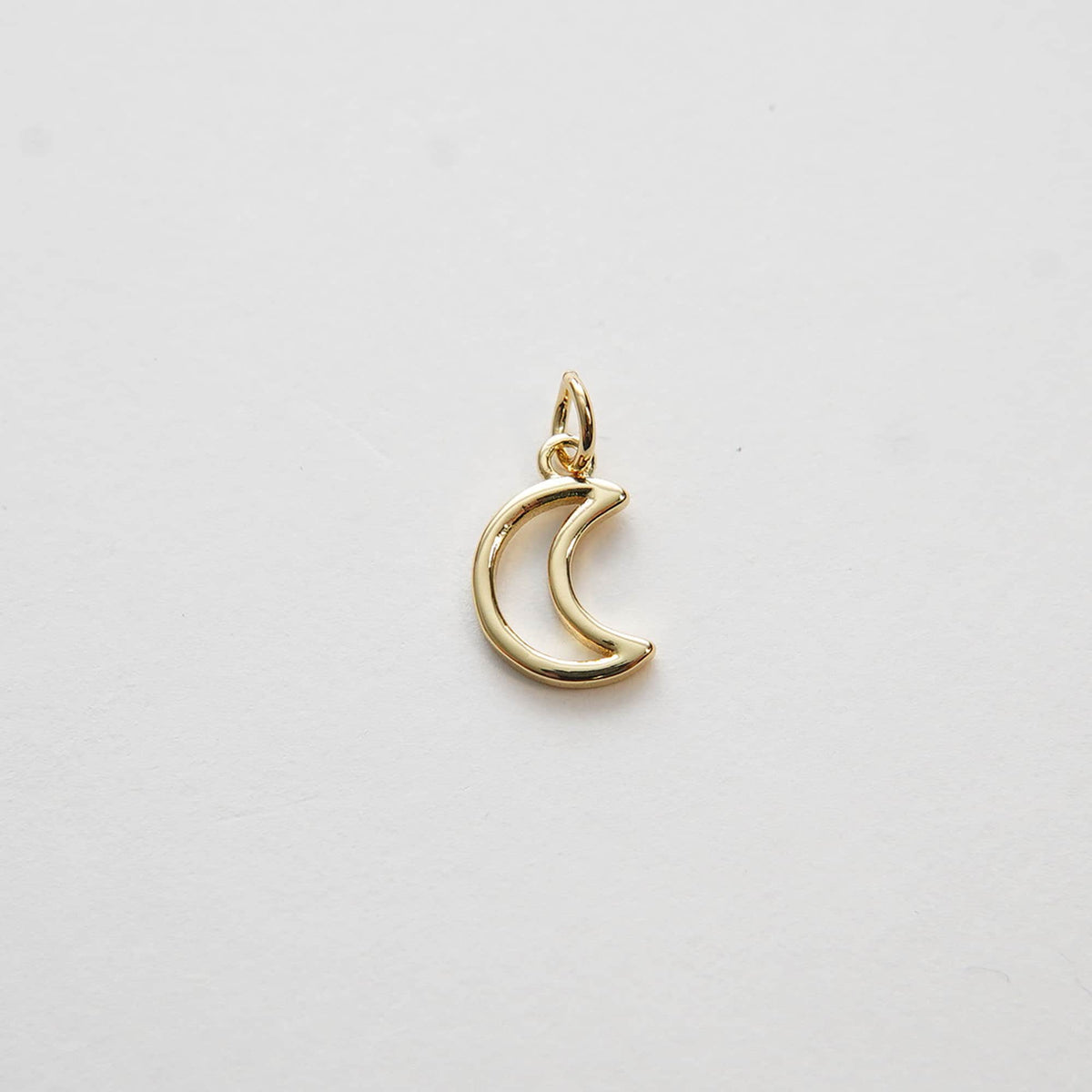 18K Gold Filled Moon Charm Pendant for Jewelry Making