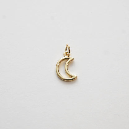 18K Gold Filled Moon Charm Pendant for Jewelry Making