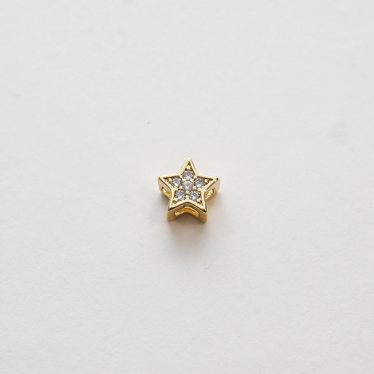 18K Gold Filled Star CZ Charm Pendant for Jewelry Making