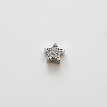 18K Gold Filled Star CZ Charm Pendant for Jewelry Making