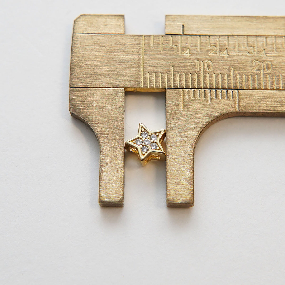 18K Gold Filled Star CZ Charm Pendant for Jewelry Making