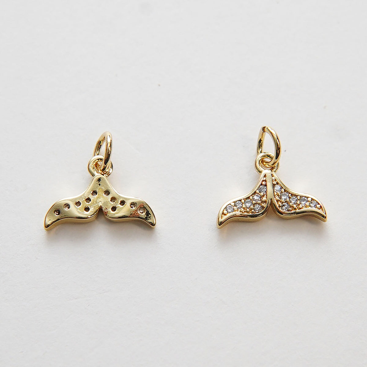 18K Gold Filled Cross CZ Charm Pendant for Jewelry Making