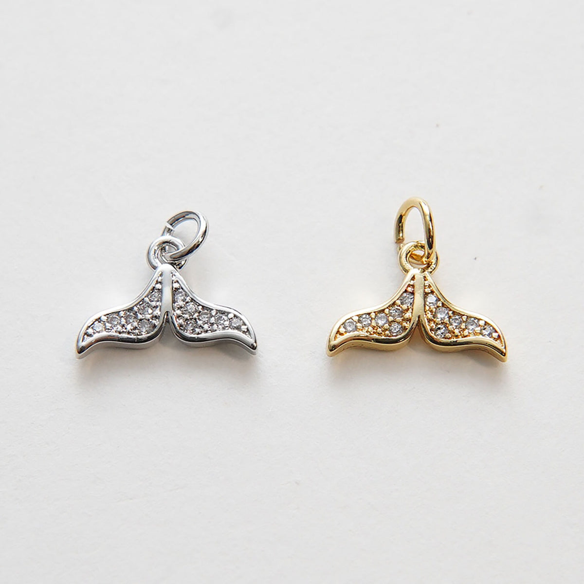 18K Gold Filled Cross CZ Charm Pendant for Jewelry Making