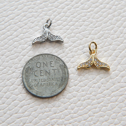 18K Gold Filled Cross CZ Charm Pendant for Jewelry Making