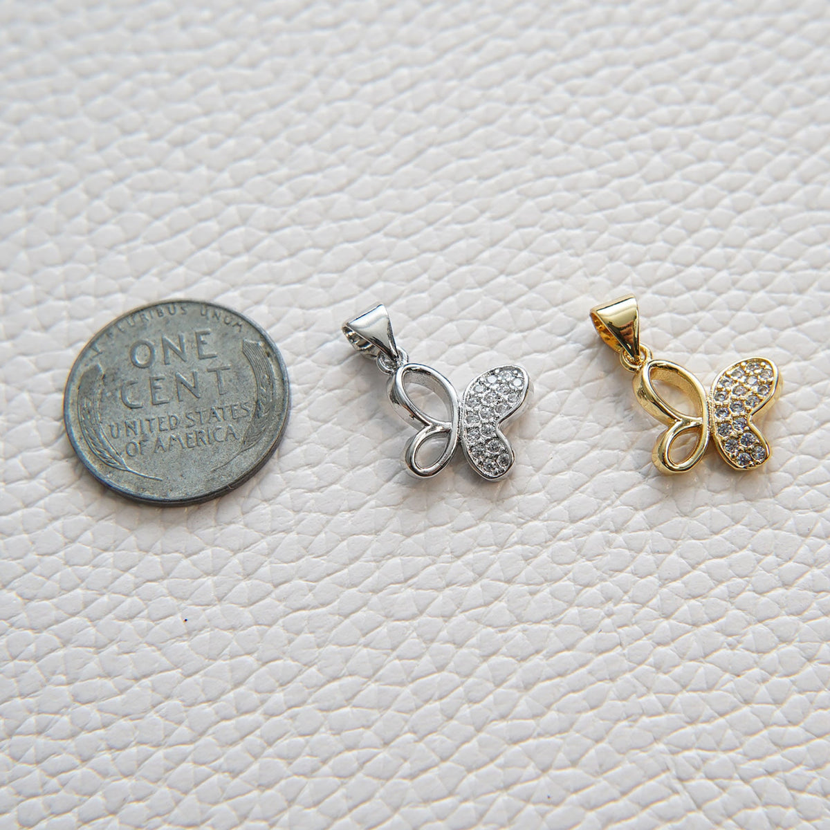 Gold Butterfly Charms,18K Gold Filled Butterfly Pendant,Silver Butterfly Charm Bracelet Necklace for DIY Jewelry Making Suppl