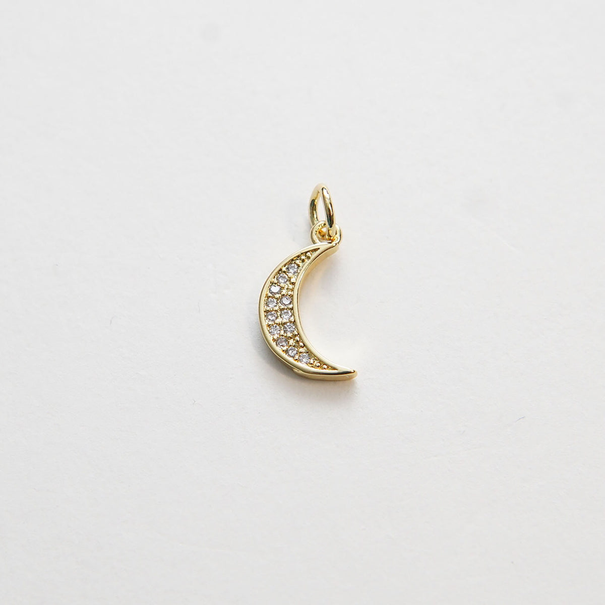 18K Gold Filled Moon Charm Pendant for Jewelry Making