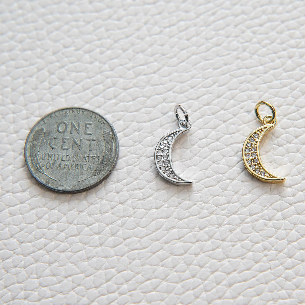 18K Gold Filled Moon Charm Pendant for Jewelry Making