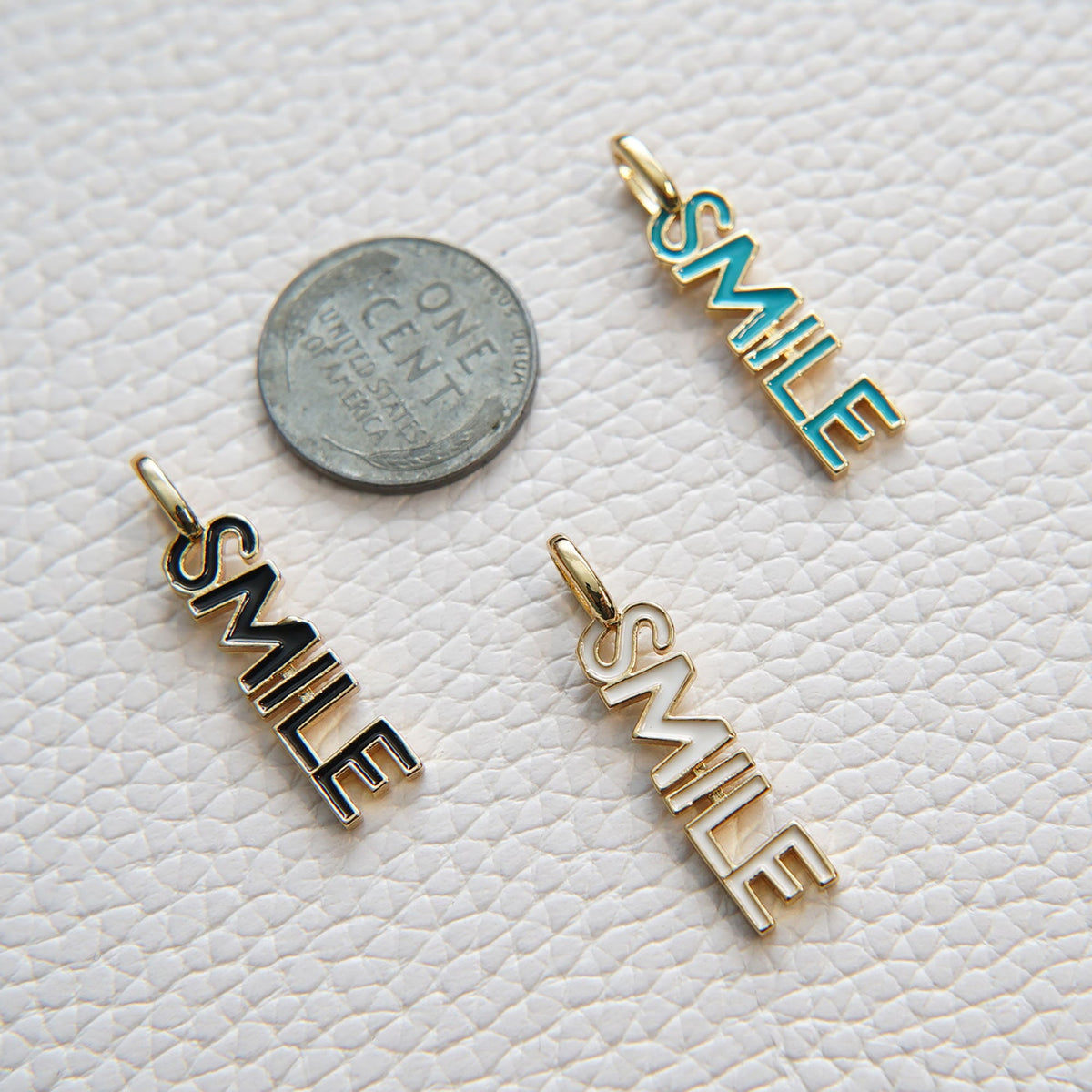 18K Gold Filled Hand Enamel Charm Pendant for Jewelry Making