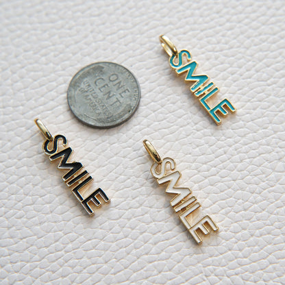 18K Gold Filled Hand Enamel Charm Pendant for Jewelry Making
