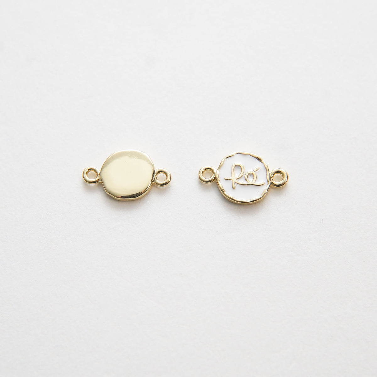 18K Gold Filled Enamel Round Connector for Jewelry Making