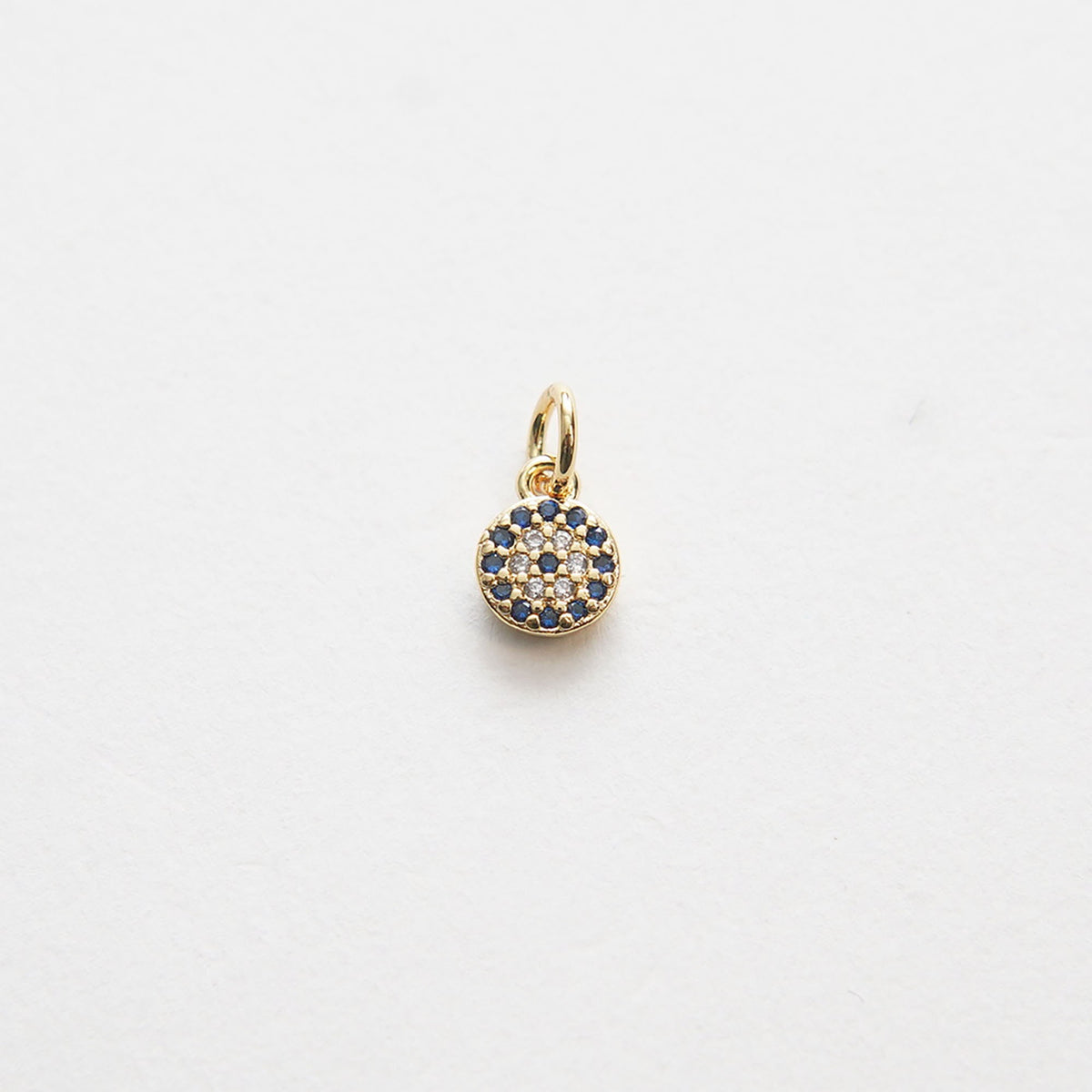 18K Gold Filled Evil Eye CZ Charm Pendant for Jewelry Making