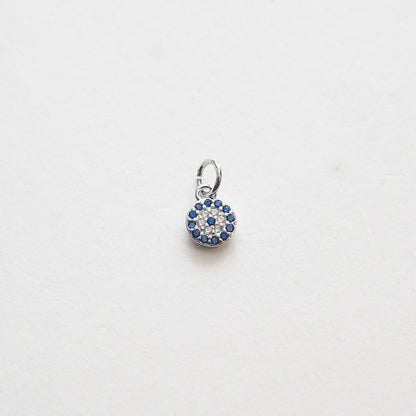 18K Gold Filled Evil Eye CZ Charm Pendant for Jewelry Making
