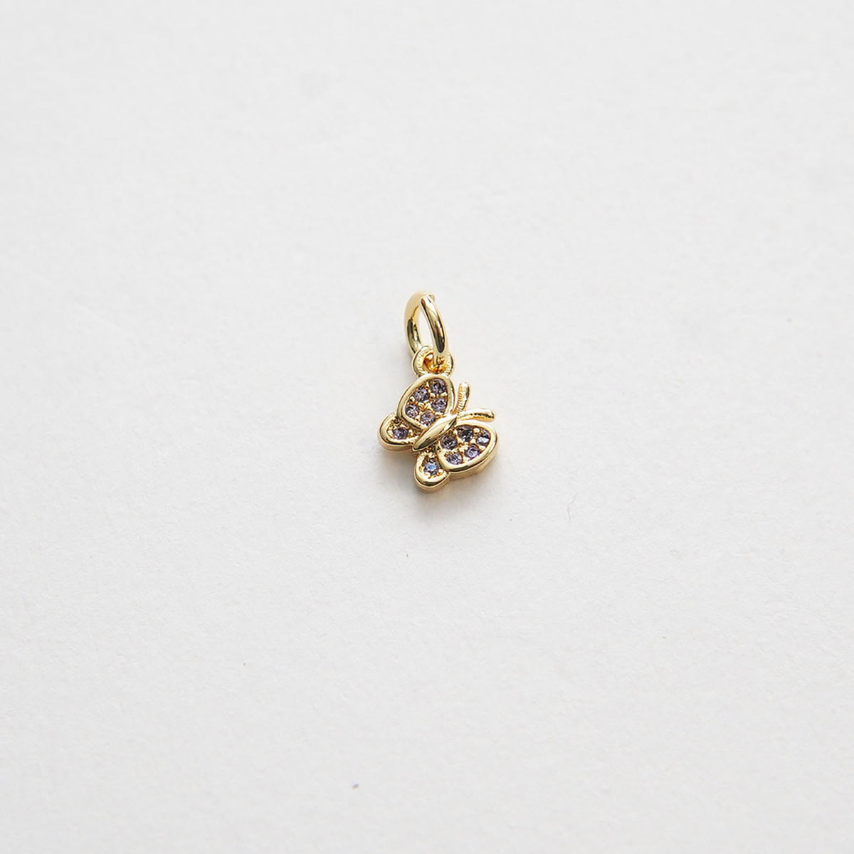 Gold Butterfly Charms,18K Gold Filled Butterfly Pendant,CZ Micro Pave Butterfly Charm Bracelet Necklace for DIY Jewelry Makin