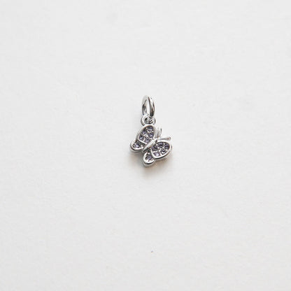Gold Butterfly Charms,18K Gold Filled Butterfly Pendant,CZ Micro Pave Butterfly Charm Bracelet Necklace for DIY Jewelry Makin