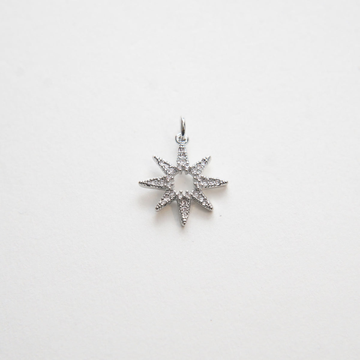 Gold Sun Charms,18K Gold Filled Starburst Pendant,CZ Sun Charm Bracelet Necklace for DIY Jewelry Making Supply