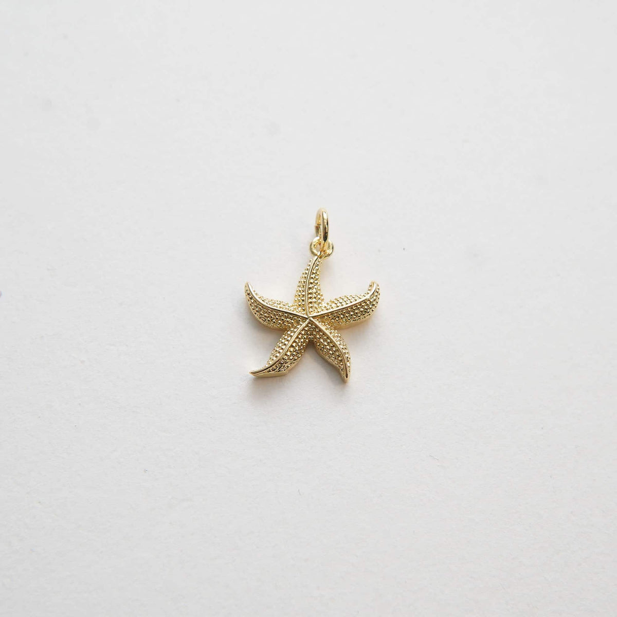 Gold Starfish Charms,18K Gold Filled Sea star Pendant,Starfish Charm Bracelet Necklace for DIY Jewelry Making Supply