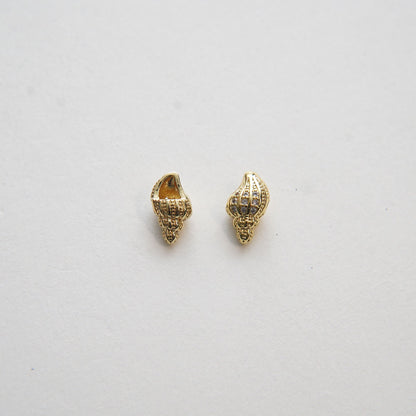 Gold Conch Charms,18K Gold Filled Conch Shell Pendant,Silver Conch Shell Charm Bracelet Necklace for DIY Jewelry Making Suppl