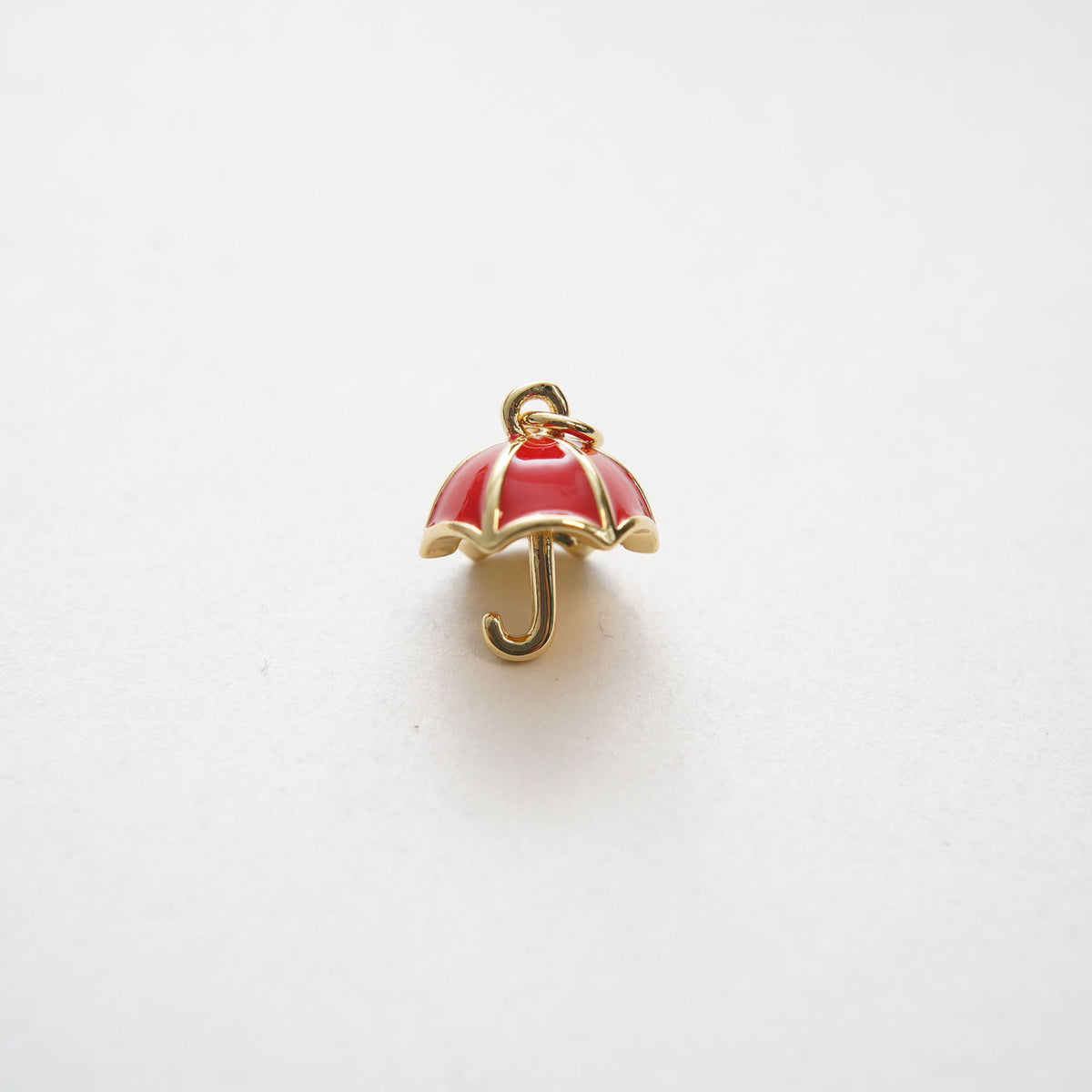 Gold Umbrella Charms,18K Gold Filled Umbrella Pendant,Enamel Charm Bracelet Necklace for DIY Jewelry Making Supply