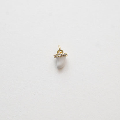 18K Gold Filled Cubic Zirconia Charm Pendant for Jewelry Making