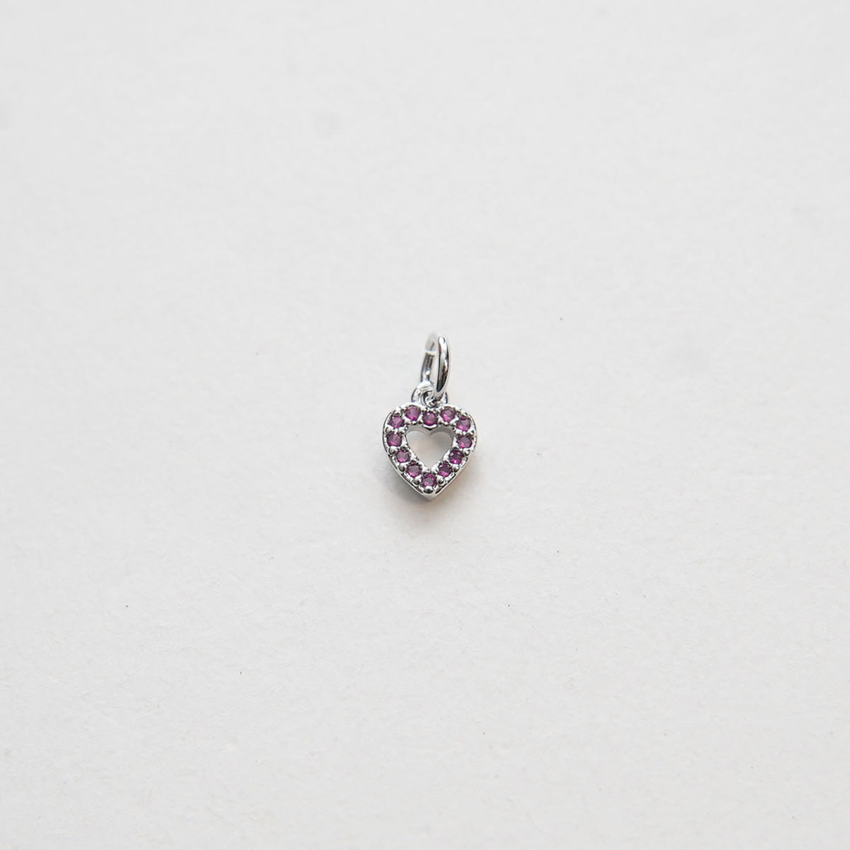 18K Gold Filled Cubic Zirconia Heart Charm Pendant for Jewelry Making