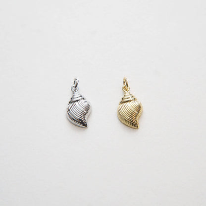 Gold Conch Charms,18K Gold Filled Conch Shell Pendant,Silver Conch Shell Charm Bracelet Necklace for DIY Jewelry Making Suppl