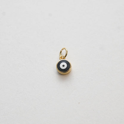 Gold Tiny Blue Evil Eye Charms,18K Gold Filled Evil Eye Pendant,Evil Eye Protect Charm Bracelet Necklace for DIY Jewelry Maki