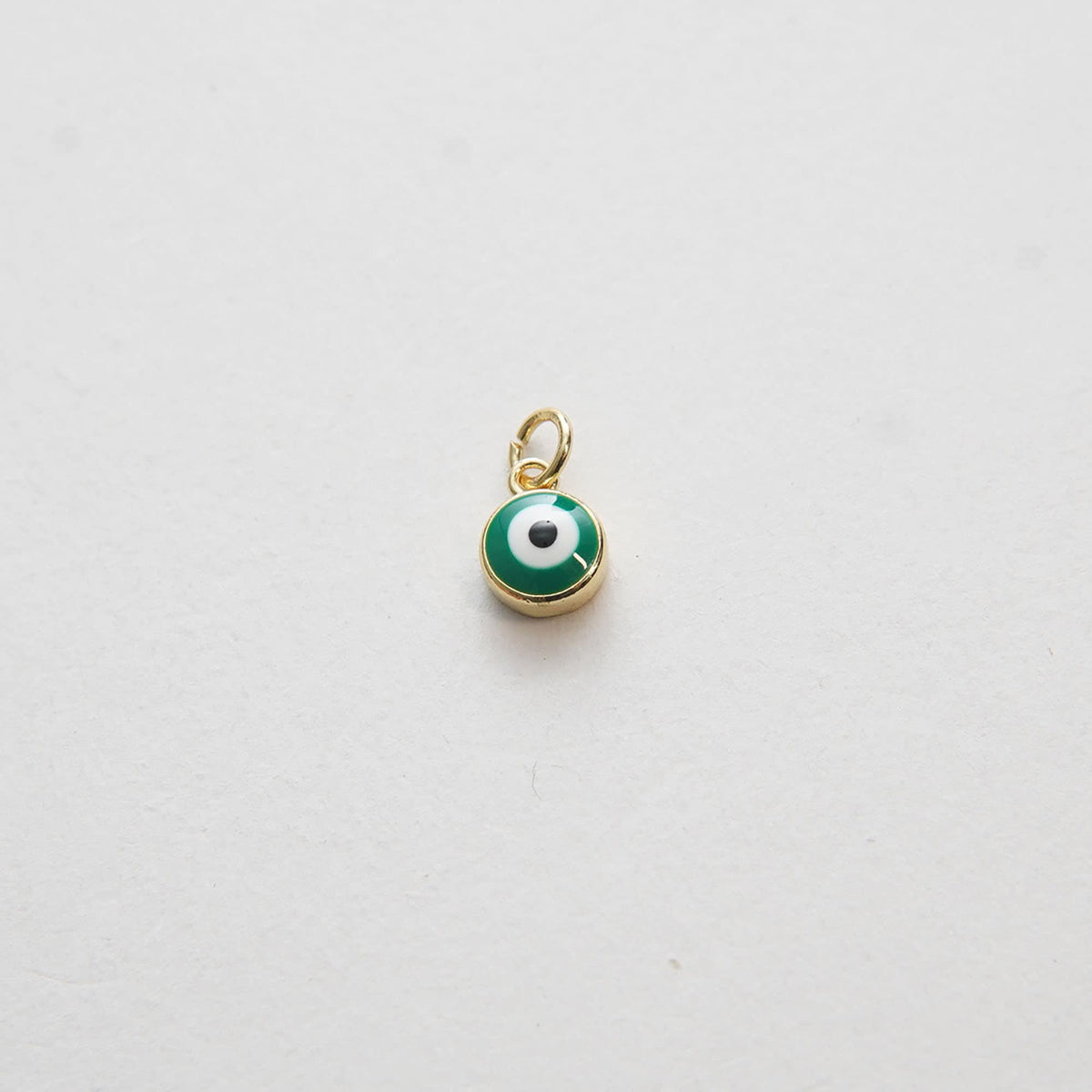 Gold Tiny Blue Evil Eye Charms,18K Gold Filled Evil Eye Pendant,Evil Eye Protect Charm Bracelet Necklace for DIY Jewelry Maki