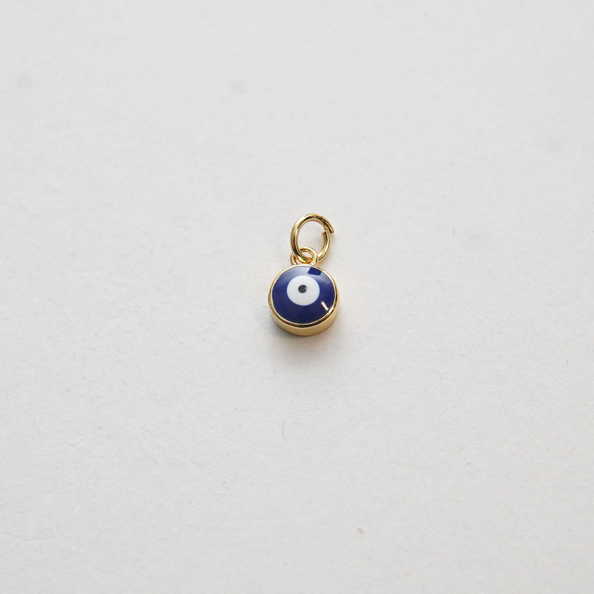 Gold Tiny Blue Evil Eye Charms,18K Gold Filled Evil Eye Pendant,Evil Eye Protect Charm Bracelet Necklace for DIY Jewelry Maki