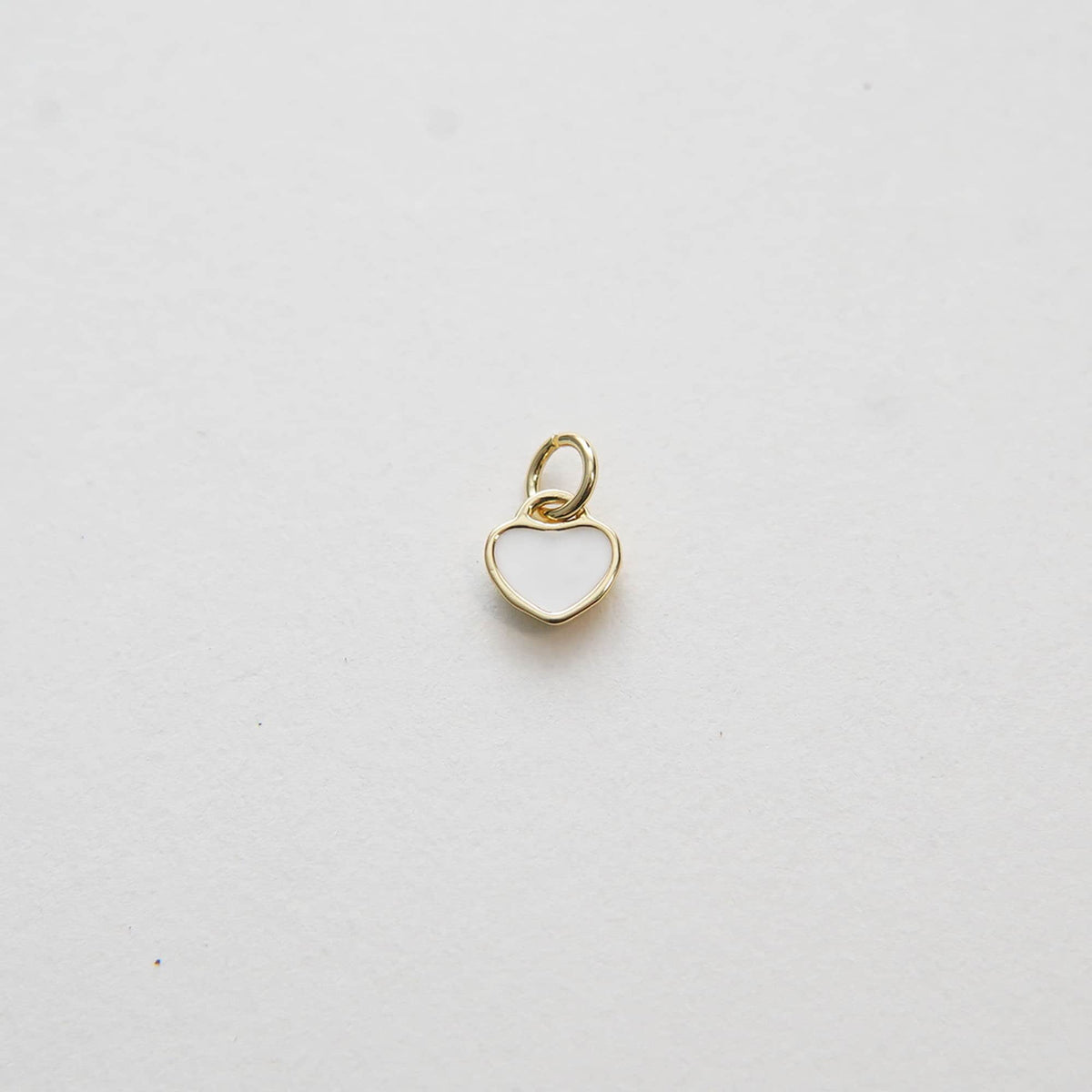 Gold Tiny Heart Charms,18K Gold Filled Heart Pendant,Enamel Heart Charm Bracelet Necklace for DIY Jewelry Making Supply