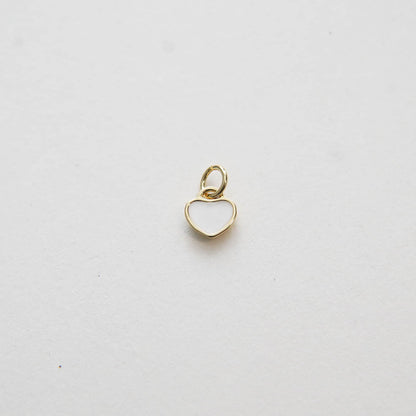 Gold Tiny Heart Charms,18K Gold Filled Heart Pendant,Enamel Heart Charm Bracelet Necklace for DIY Jewelry Making Supply