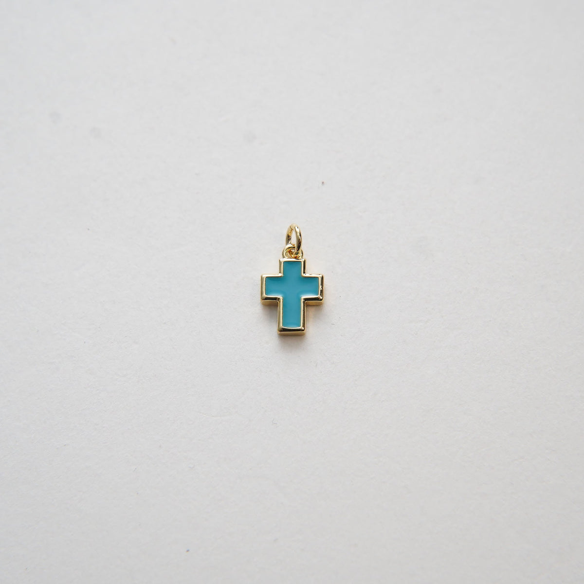Gold Cross Charms,18K Gold Filled Enamel Cross Pendant,Cross Charm Bracelet Necklace for DIY Jewelry Making Supply