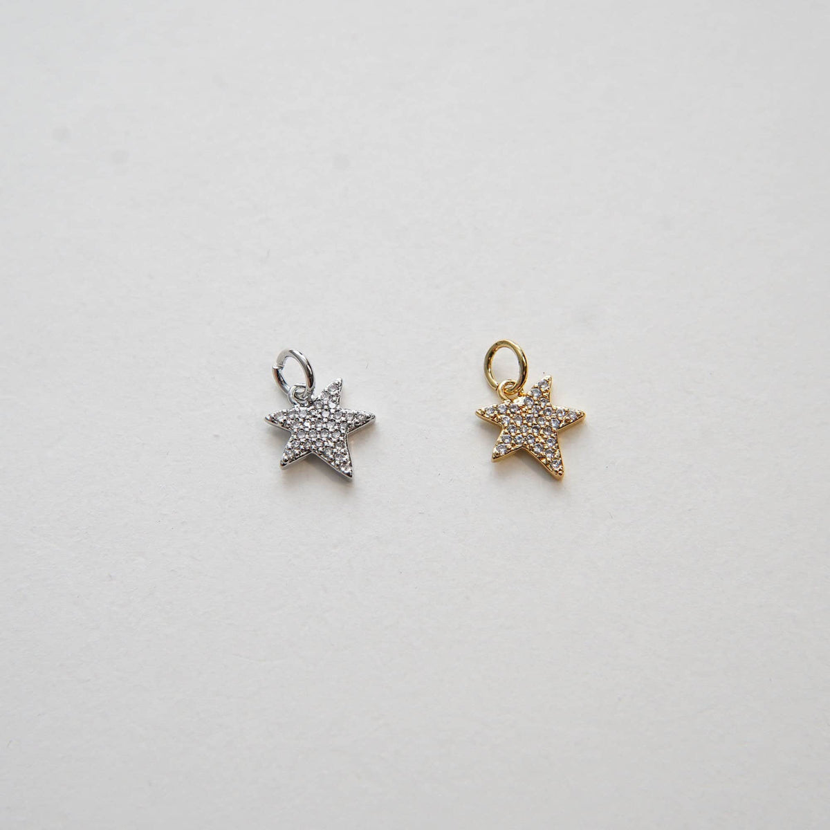 Gold Star Charms,18K Gold Filled Star Pendant,Silver Star Charm Bracelet Necklace for DIY Jewelry Making Supply
