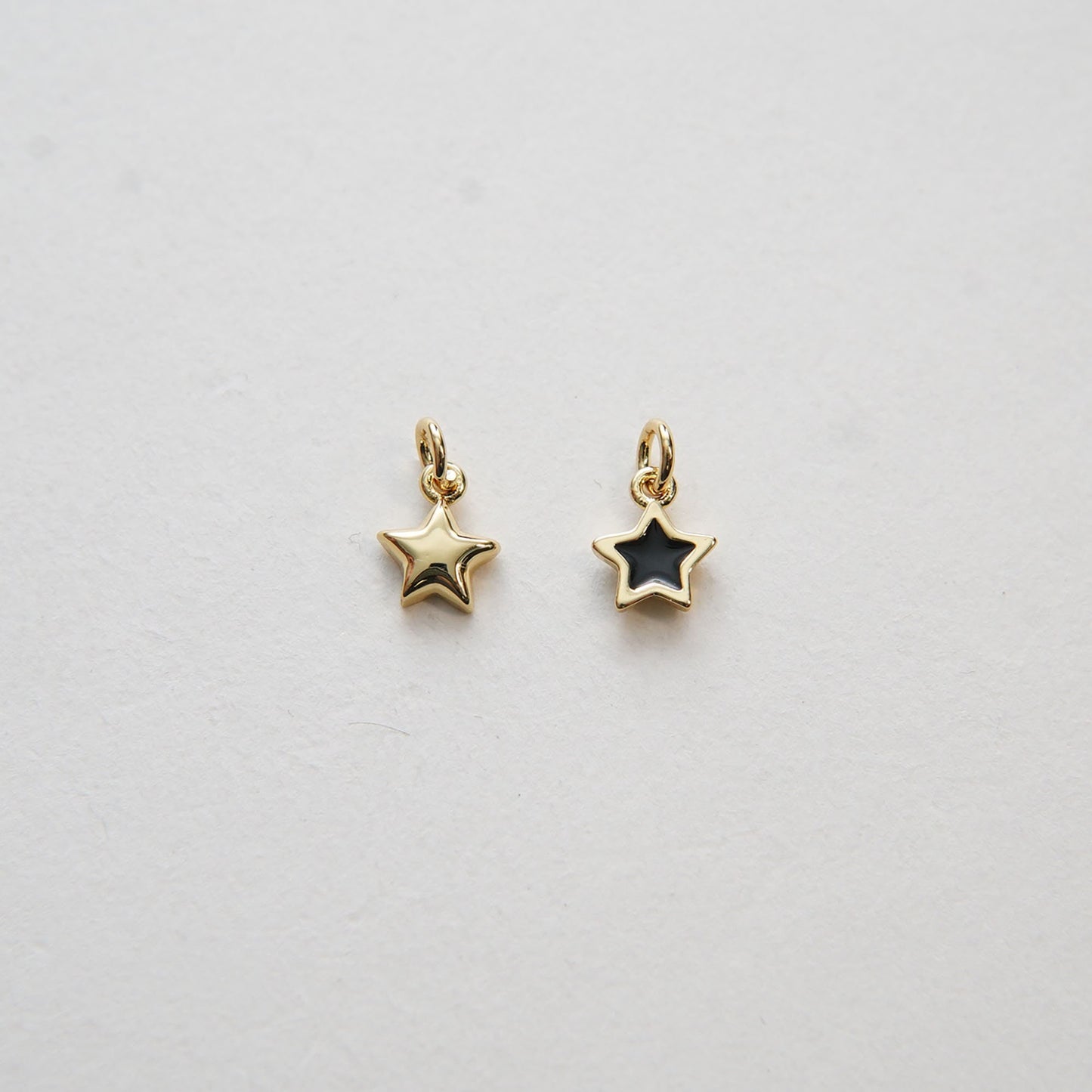 Gold Star Charms,18K Gold Filled Enamel Star Pendant,Silver Star Charm Bracelet Necklace for DIY Jewelry Making Supply