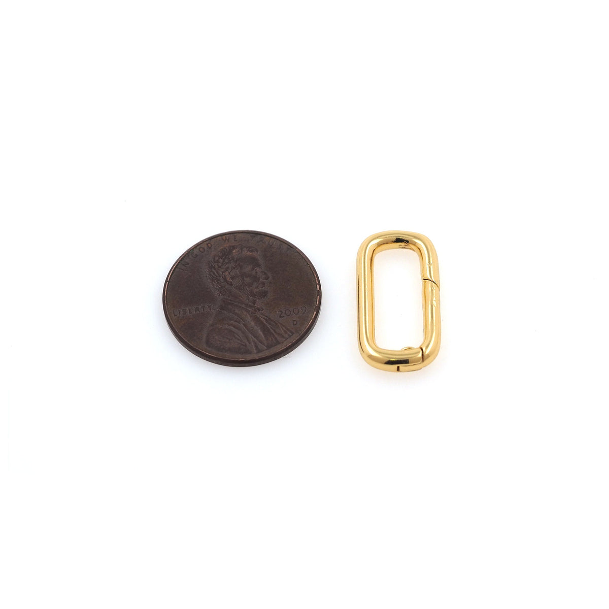 18K Gold Filled Oval Clasp 0.11 in, 0.07 in for Jewelry Making