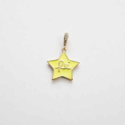 18K Gold Filled Enamel Star Charm Pendant for Jewelry Making